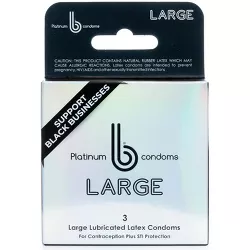 b condoms Platinum Condoms - L - 3ct