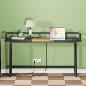 VECELO Narrow Console Table with Charging Station & Power Outlet - 1 of 4