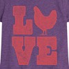 Girls' - Instant Message - Love Chicken Fitted Short Sleeve Graphic T-Shirt - 2 of 4