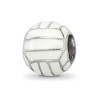 Black Bow Jewelry Sterling Silver and Enameled Volleyball Bead Charm - 3 of 4