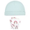 Hudson Baby Infant Girls Cotton Cap and Scratch Mitten Set, Modern Rainbow, 0-6 Months - 4 of 4
