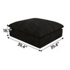 Cloud Sofa,Deep Seat Couches,Double-layer design,Removable Cushion,No Assembly, DIY Combination for Living room, Bedroom,Conference room ,Black - 3 of 4