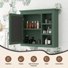 Yukimo 28"H Wall Mounted Medicine Cabinet with Mirror, Modern Bathroom Storage Cabinet, Blue - 4 of 4
