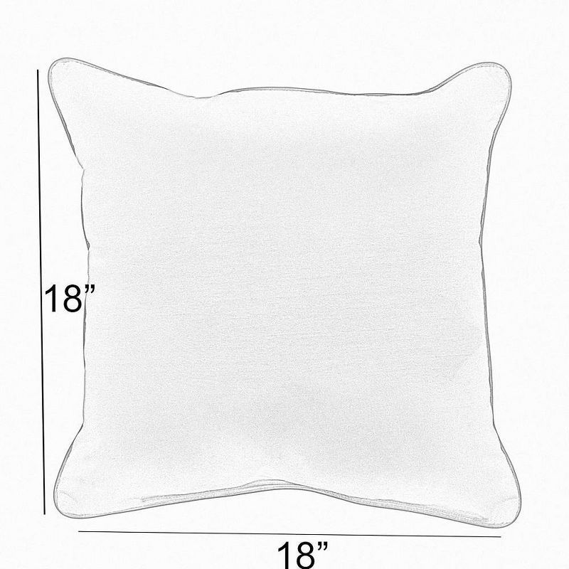 Sunbrella 2pk Cabana Classic Outdoor Corded Throw Pillows Black/White, 3 of 7