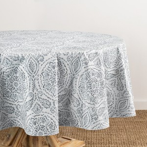 Elrene Savannah Boho Paisley Printed Vinyl Indoor/Outdoor Tablecloth - Elrene Home Fashions - 1 of 4