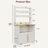 Jojoka Kitchen Pantry With Storage Cabinet,Microwave Stand With Power Outlets for Dining Room - 3 of 4