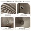 Bekrvio Wedge Headboard Pillow - Triangular Design, PP Cotton Filled, Soft Fabric Cover - Back Support Backrest for Reading - 3 of 4
