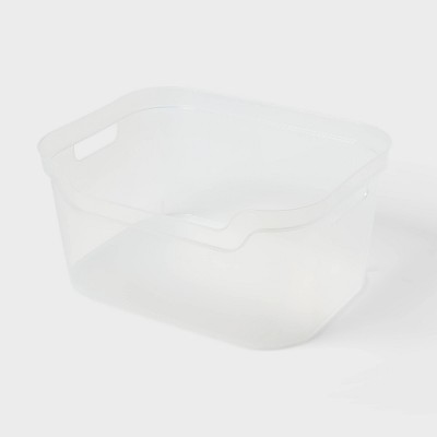 Large Open Front Storage Bin Clear - Brightroom™: Plastic, Portable, Nesting, Universal Storage, 14.5 Volume Capacity