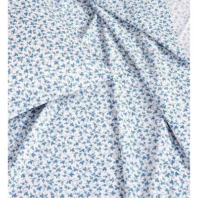 Lavange Vine Blue Floral Cotton Queen Sheet Set