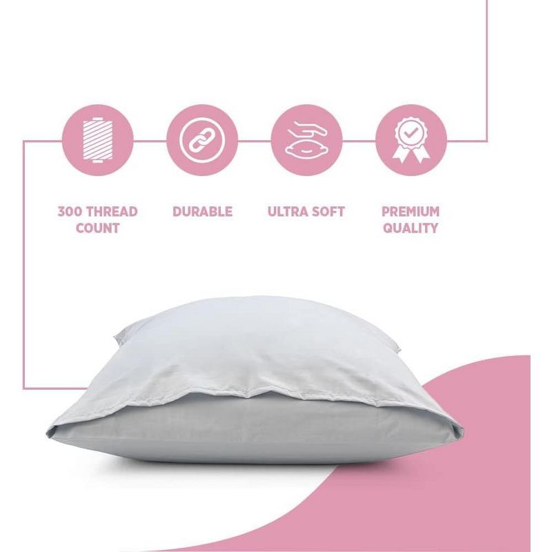 Circles Home Premium Sateen Cotton Blend Envelope Pillowcase - (2 Pack), 4 of 8