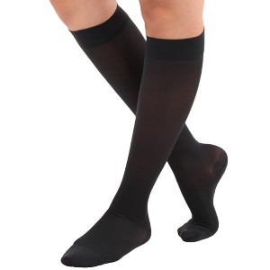 Knee High Compression Socks for Men & Women 15-20mmHg - Closed Toe, Boost Circulation & Reduce Swelling, A131 - 1 of 4