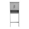 Flash Furniture Vega Over the Toilet Bathroom Storage Cabinet Organizer with Magnetic Closure Doors, Adjustable Cabinet Shelf, and Open Lower Shelf - 3 of 4