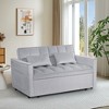 Racxily Modern 2-Seater Sofa, 54" Pull-Out Sleeper Sofa Bed for Living Room, Light Grey - 3 of 4