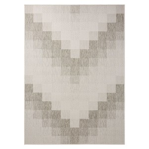 NICOLE MILLER NEW YORK Patio Country Ombre Chevron Indoor Outdoor Area Rug - 1 of 4