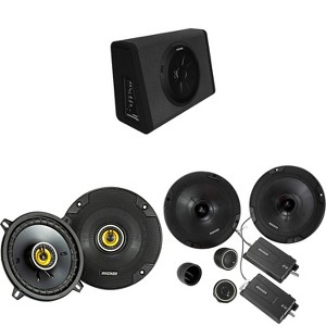Kicker 11PT250 Powered Sub Enclosure & 46CSS674 6.75" Component, 46CSC54 5.25" Bundle - 1 of 4