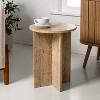 JONATHAN Y Javier 17.75" Contemporary Natural Marble Handmade X-Shaped End Table - 2 of 4