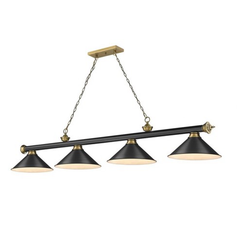 Z-Lite Cordon 4 - Light Chandelier in  Matte Black/Rubbed Brass - image 1 of 2