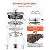 VEVOR French Press Coffee Maker, 34 Ounce 1 Liter Borosilicate Glass Coffee Press Tea Maker with Stainless Steel Filter, Silver - 4 of 4