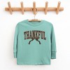 Varsity Thankful Coquette - Toddler Long Sleeve Graphic Tee and Youth Long Sleeve Graphic T-Shirt - 2 of 3