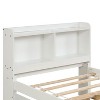 NicBex Full Size Wooden Platform Bed, Modern Bed Frame with Trundle and Storage Headboard for Bedroom - 3 of 4