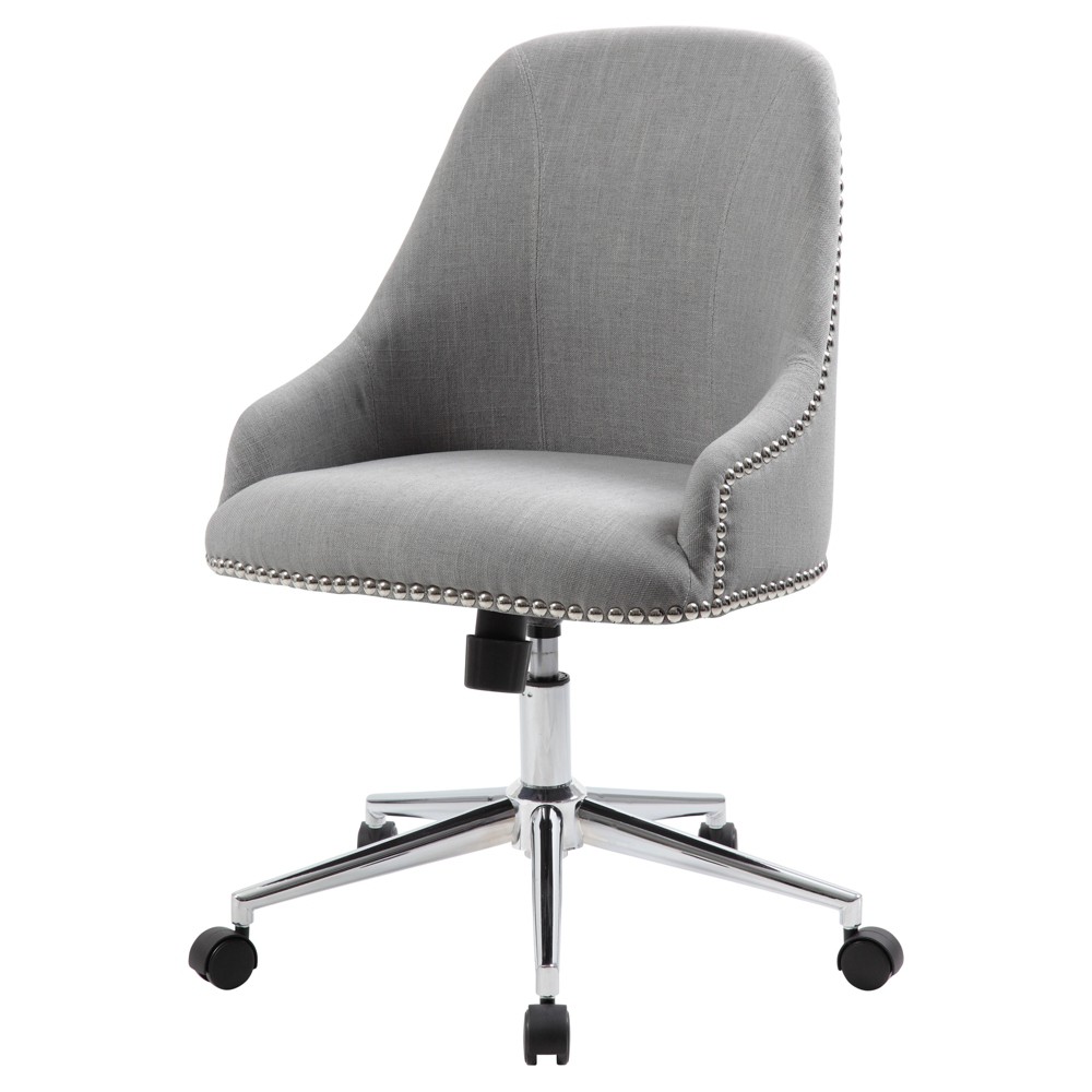 Photos - Computer Chair BOSS Carnegie Desk Chair Gray  