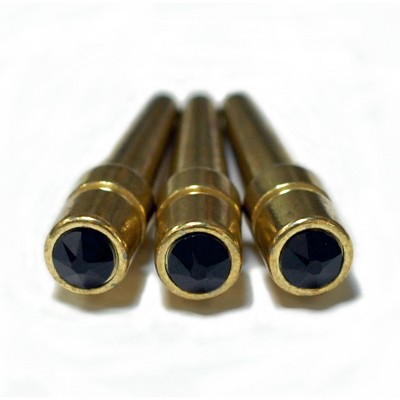 WE Games Brass Cribbage Pegs with Swarovski Austrian Crystals - Set of 3