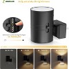 BRINJOY Plug-in Night Light 2-Pack - Dimmable Wall Sconce with Dusk-to-Dawn Sensor, Adjustable 0-100LM Soft White 3000K for Hallway Bedroom Stairs - 3 of 4