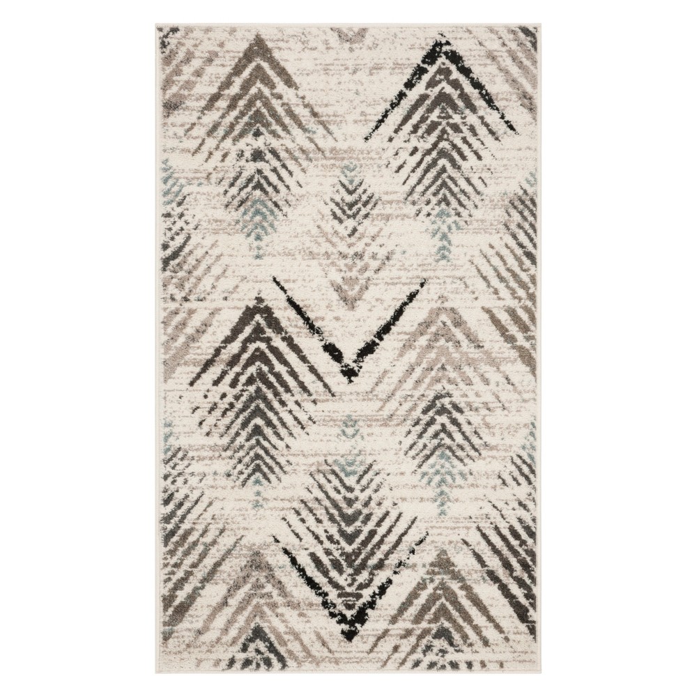 3'x5' Brenda Geometric Loomed Accent Rug Cream/Beige - Safavieh