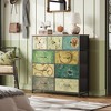Dresser 9-Drawer Fabric Storage Tower Chest for Bedroom, Hallway, Closet with Fabric Bins, Steel Frame, Wood Top, Easy Pull Handle - 2 of 4