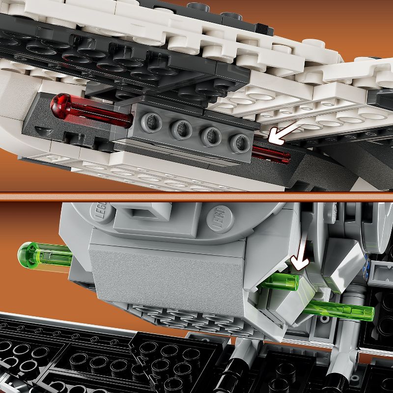 LEGO Star Wars Mandalorian Fang Fighter vs. TIE Interceptor Building Toy 75348, 5 of 10