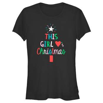 Juniors Womens Lost Gods This Girl Loves Christmas T-Shirt