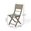 PAGED Patio Dining Chairs,Modern Outdoor Dining Chairs with Folding Style,Armless Wood Chairs Suitable for Patio,Garden,2pc - 3 of 4
