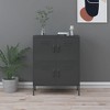 vidaXL Storage Cabinet - Anthracite - 31.5"x13.8"x40" - Adjustable Steel Shelves - 4 Doors - 2 of 4