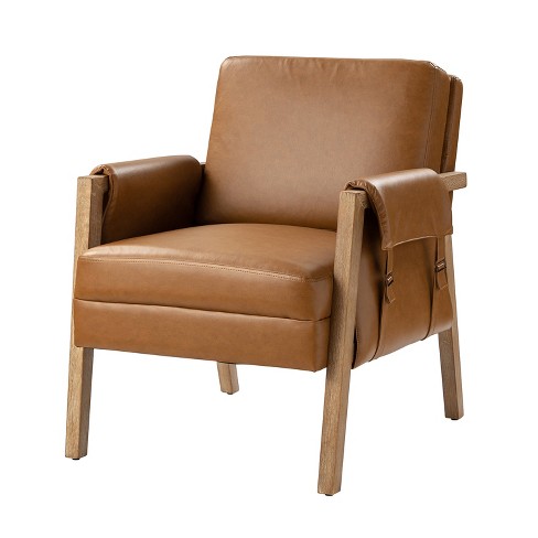 Kelly Mid-century Armchair with Distressed Finish  | HULALA HOME - image 1 of 4