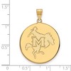 Black Bow Jewelry 10k Yellow Gold McNeese State Cowboys NCAA Extra Large Pendant - 2 of 3