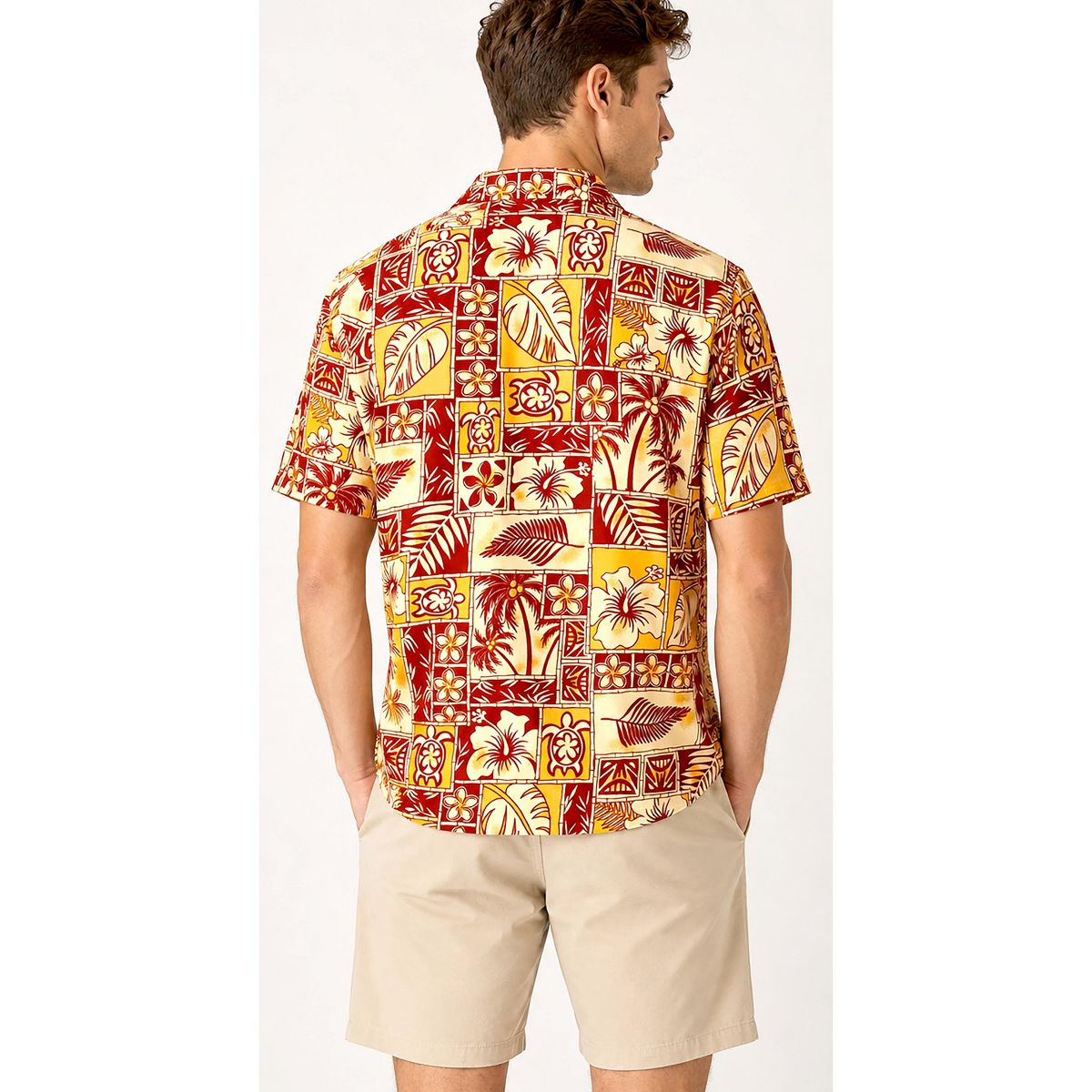 LA LEELA Men's Hawaiian Shirts Short Sleeve Button Down Shirt Mens Summer Shirts Casual Beach Vacation Hawaii Island Shirts Funny 5XL Turtle - thumbnail 2