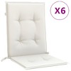 vidaXL Lowback Chair Cushions 6 pcs Melange Cream 39.4"x19.7"x1.6" Fabric - 2 of 4