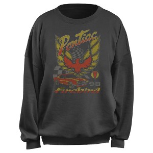 Junior's General Motors Distressed Retro Pontiac Firebird Logo Sweatshirt - 1 of 2