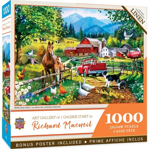 Iluminar Consejo Lamer Masterpieces 1000 Piece Jigsaw Puzzle - White Dove Farm - 19.25"x26.75" :  Target