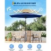 10FT Outdoor Patio Umbrella, Market/Table Umbrella with Push Button Tilt and Crank - 3 of 4