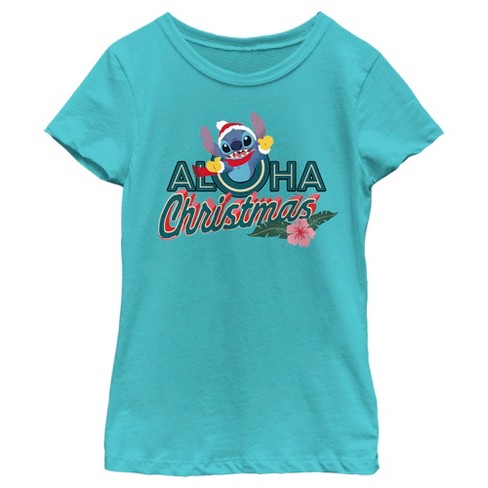 Girl's Lilo & Stitch Aloha Christmas T-Shirt - image 1 of 4