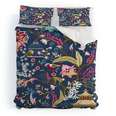 Deny Designs 3pc King Sabine Reinhart Chinoiserie Duvet and Sham Set