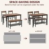 Dining Table Set for 4, Kitchen Table Set with 2 Chairs and Bench, Dining Room Table Sets for Small Space - 3 of 4