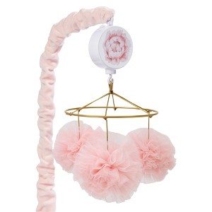 Lambs & Ivy Secret Garden Pink Pom Pom Musical Baby Crib Mobile Soother Toy - 1 of 4