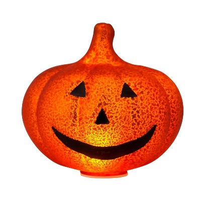 Mr. Halloween 6" Orange Mercury Glass Jack-O-Lantern Lights Set