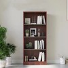 Fontoi Decorative Bookshelf, Freestanding Adjustable Bookcase with 4 Shelves, Display Bookshelf for Home Office, Brown, 11.6"* 24.4"*55.9" - 4 of 4