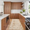 Vintage Rug Floral Area Rugs Thin Boho Geometric Print Distressed Rugs for Kitchen Low Pile Washable - 3 of 4