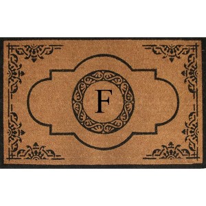A1HC Non Slip Rubber and Natural Coir Doormat for Outdoor Entrance Front Door Mat 30x48 Monogrammed - 1 of 4