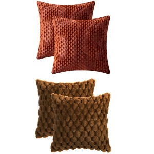 REGALWOVEN 4 Pcs Soft Cozy Throw Pillow Covers for Home Decor 16" x 16" - 1 of 4