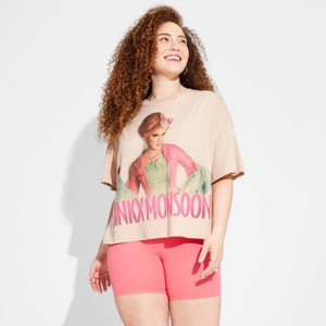 Pride Adult Jinkx Monsoon Short Sleeve Cropped T-Shirt - Beige - 1 of 4
